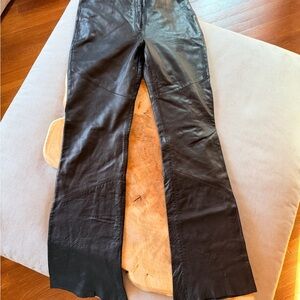 Wilson Black Leather Pants